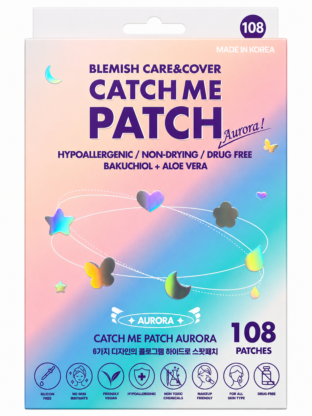 CATCHME Anti-Pickel Patches Aurora -108 Stück